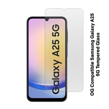 Tempered Glass Screen Protector for Samsung Galaxy A25 5G | Edge-to-Edge Full Coverage | Easy Installation Kit | HD Clear